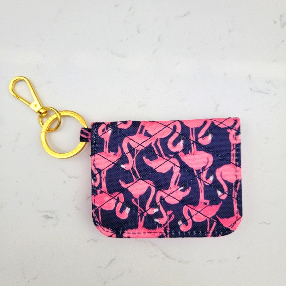 Pink and Blue Flamingo ID, CardN Keyholder